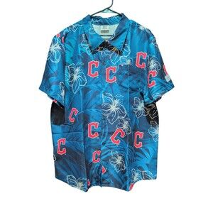 Cleveland Guardians (Indians) Blue Hawaiian Shirt Size Adult XL Stadium Giveaway